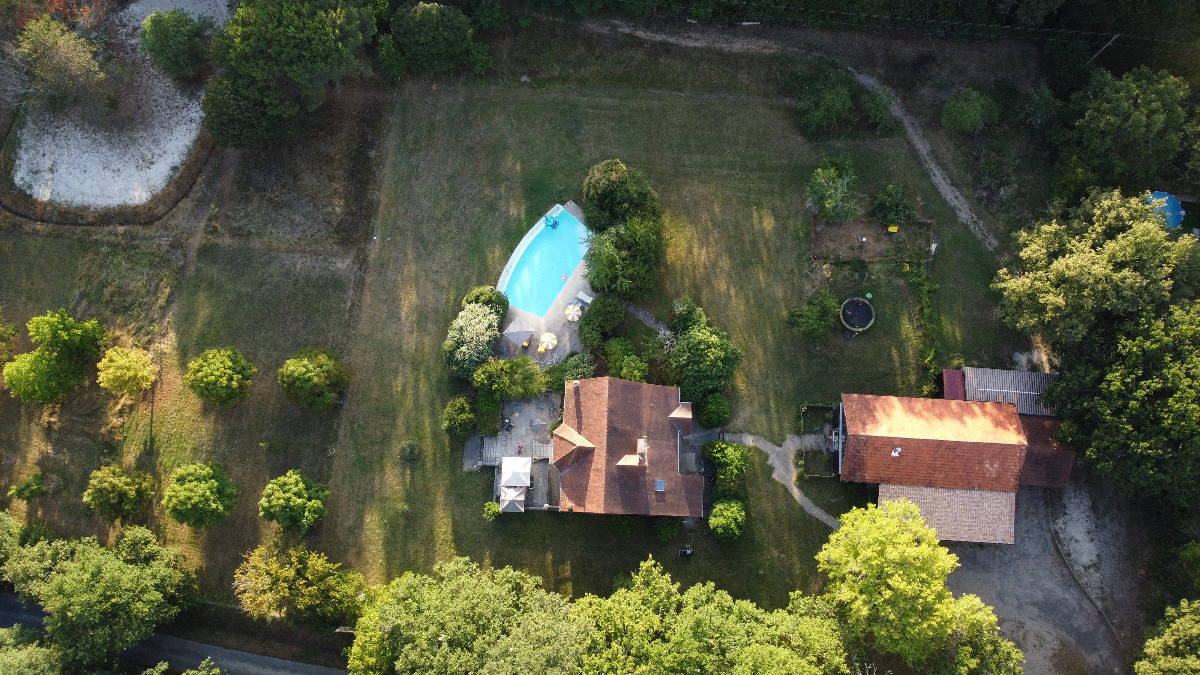 Main house exterior with traditional French architecture
